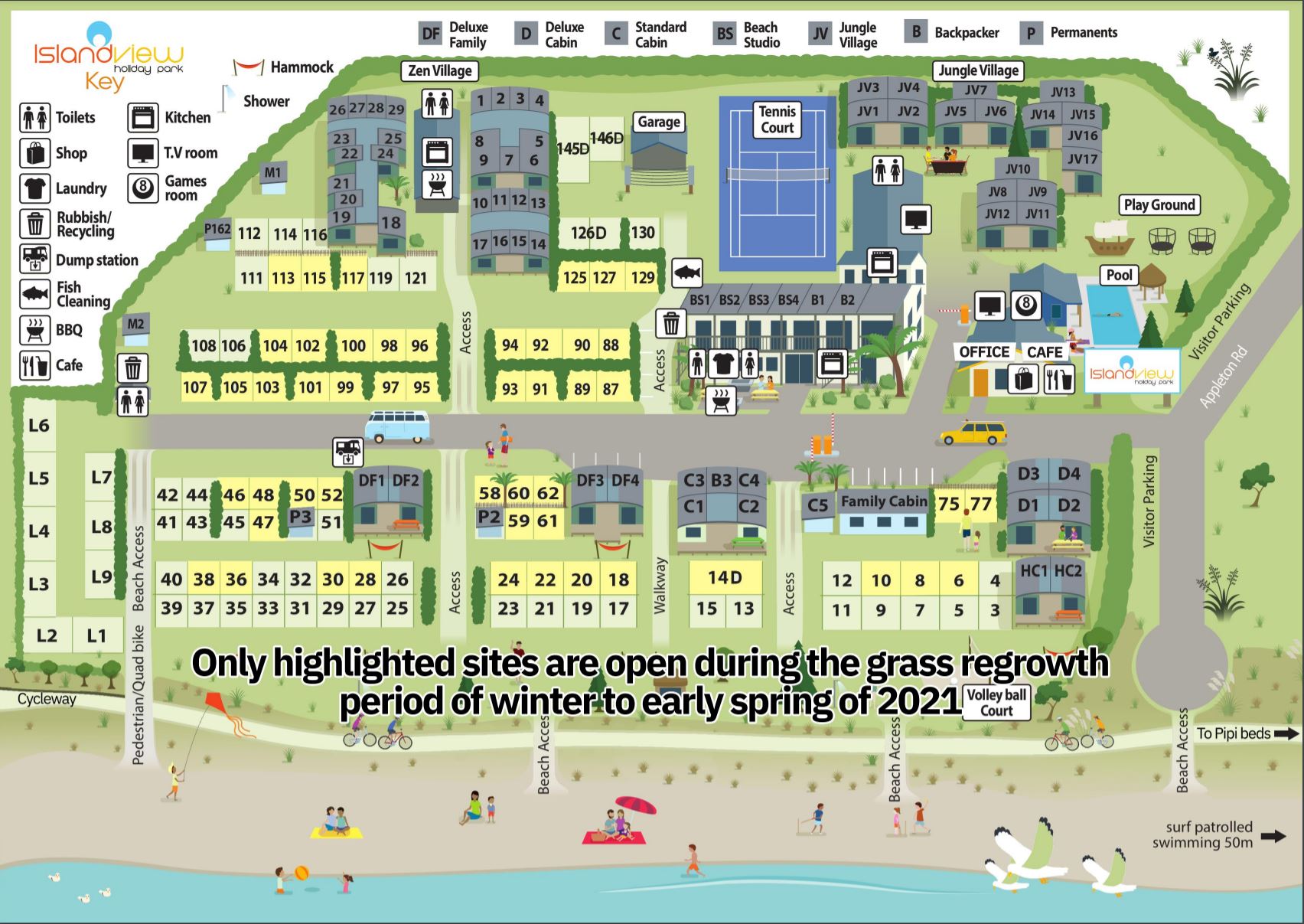 IVHP map 2021 - sites closed winter period V2